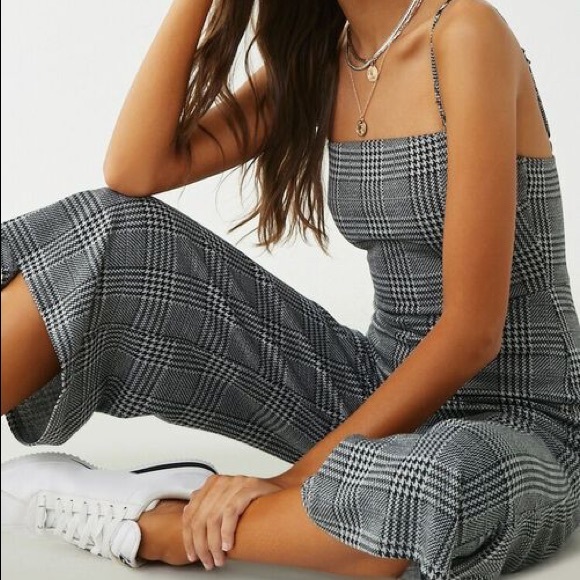 Forever 21 Glen Plaid Jumpsuit Size S - Picture 4 of 11